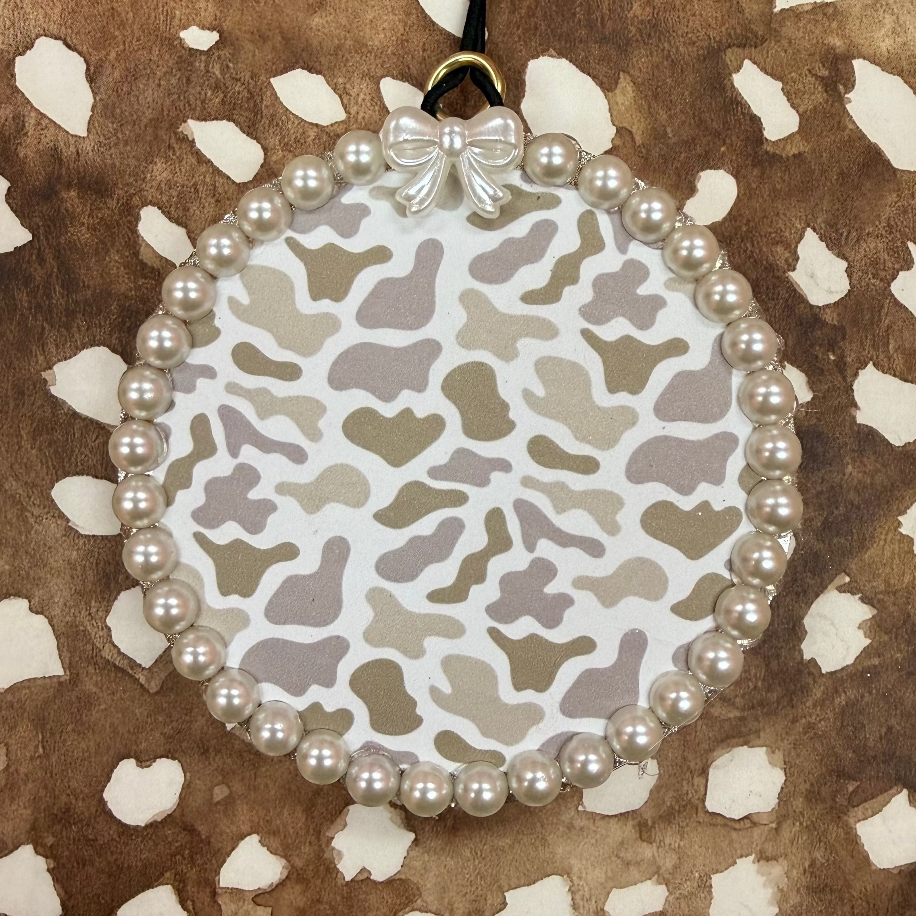 Vintage Camo w/ Pearls - Car Freshie